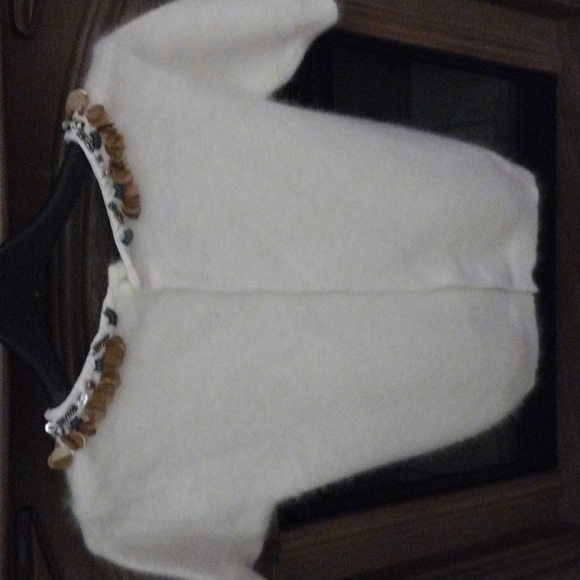 🔥BOGO 50%💥 COREY LYNN CALTER size Medium Angora Sweater Ivory - Picture 4 of 12